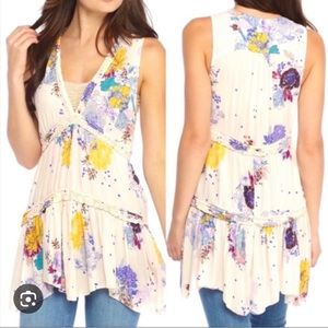 Free People Floral Tiered Haze Tunic